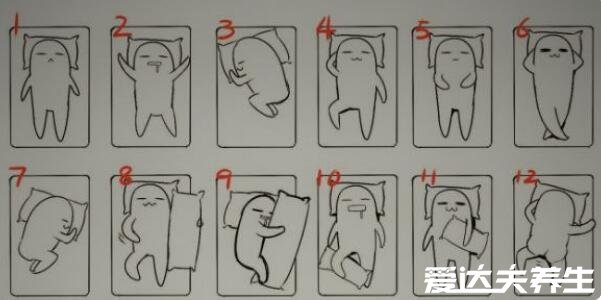 正确的睡姿改善身体状态，24睡姿图反应不同性格