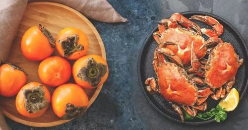 柿子和螃蟹一起食用会中毒吗